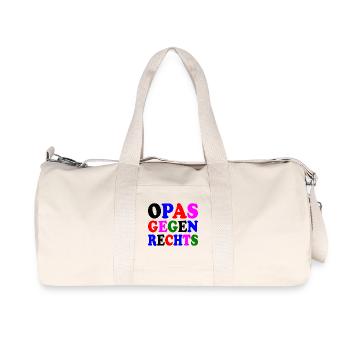 Opas gegen rechts - Recycelte Canvas-Sporttasche von Stanley/Stella - Naturweiß - Vorne