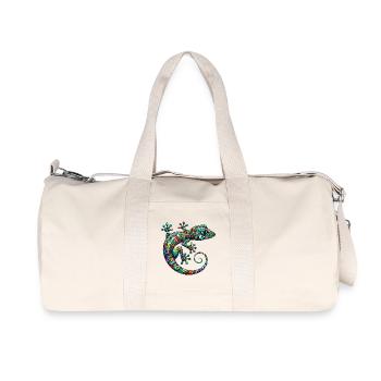 Gecko - Sac de sport en toile recyclée Stanley/Stella - blanc naturel - Devant