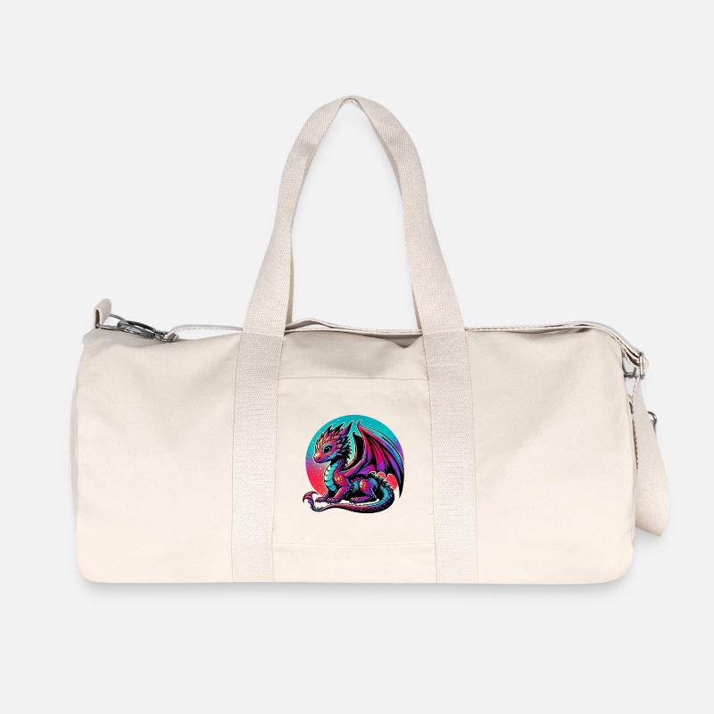 Drache - Recycelte Canvas-Sporttasche von Stanley/Stella - Naturweiß