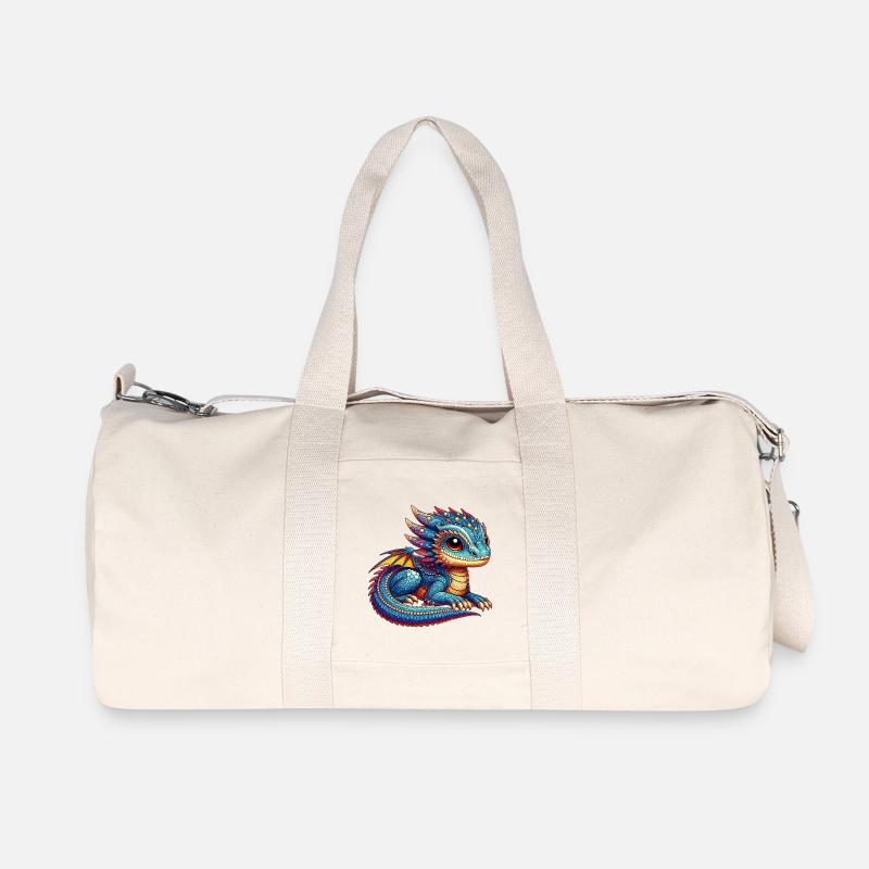 Drache - Recycelte Canvas-Sporttasche von Stanley/Stella - Naturweiß