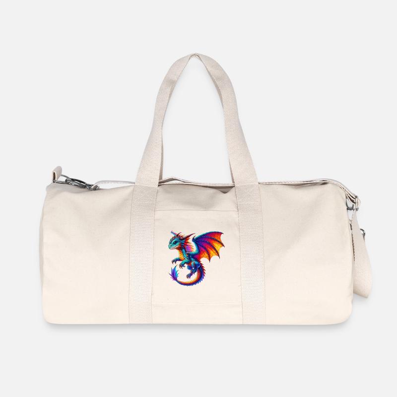 Drache - Recycelte Canvas-Sporttasche von Stanley/Stella - Naturweiß