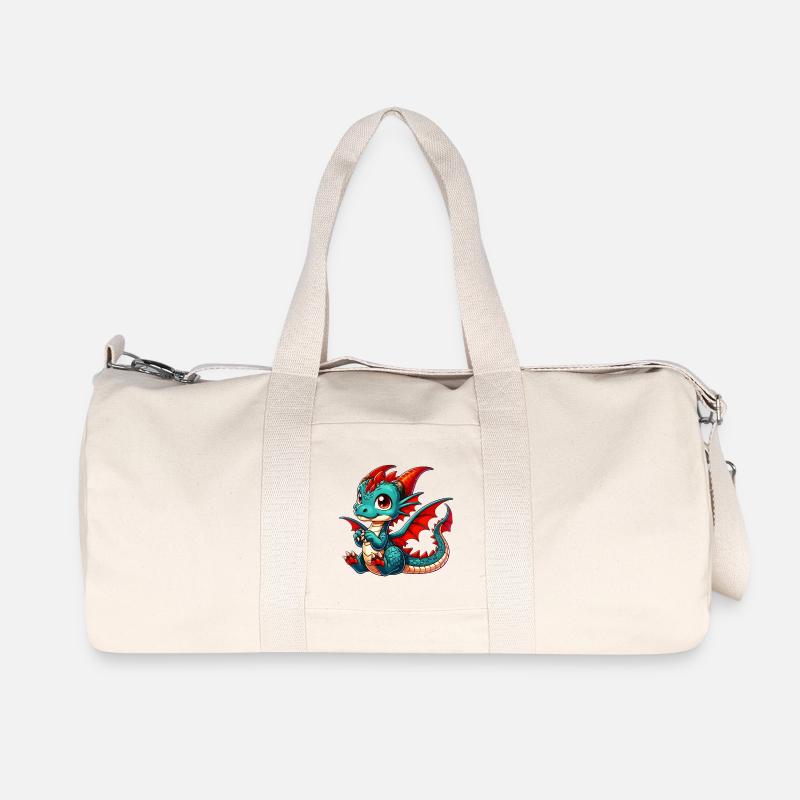 Drache - Recycelte Canvas-Sporttasche von Stanley/Stella - Naturweiß