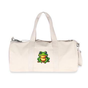 Frosch - Recycelte Canvas-Sporttasche von Stanley/Stella - Naturweiß - Vorne