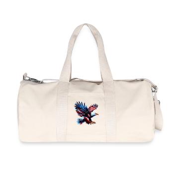 Eagle Flag USA USA Américain - Sac de sport en toile recyclée Stanley/Stella - blanc naturel - Devant