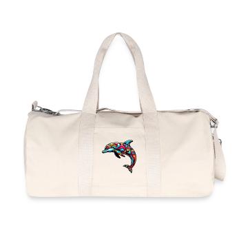 Delfin - Recycelte Canvas-Sporttasche von Stanley/Stella - Naturweiß - Vorne