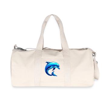 Delfin - Recycelte Canvas-Sporttasche von Stanley/Stella - Naturweiß - Vorne