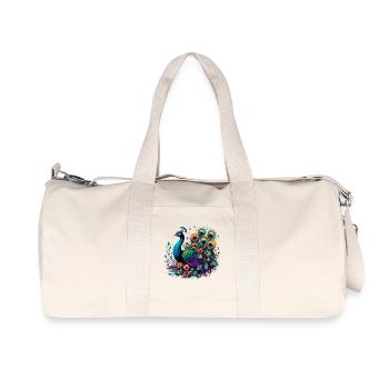 Peacock - Recycled Canvas Sports Bag by Stanley/Stella - natural - Front