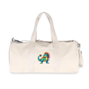 Dinosaurier - Recycelte Canvas-Sporttasche von Stanley/Stella - Naturweiß - Vorne