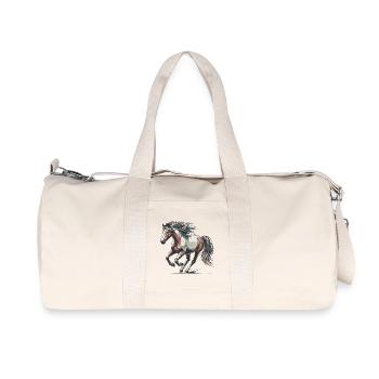 Cheval - Sac de sport en toile recyclée Stanley/Stella - blanc naturel - Devant