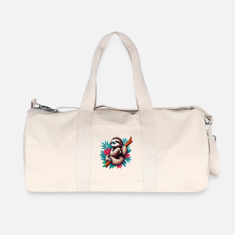 Faultier - Recycelte Canvas-Sporttasche von Stanley/Stella - Naturweiß