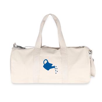 Arrosoir de cœurs bleu – semer l’amour et la joie - Sac de sport en toile recyclée Stanley/Stella - blanc naturel - Devant