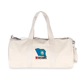 Drapeau du Dakota du Sud en forme de cœur DAKOTA du Sud - Sac de sport en toile recyclée Stanley/Stella - blanc naturel - Devant