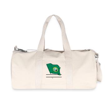 Flag Washington text banner - Recycled Canvas Sports Bag by Stanley/Stella - natural - Front