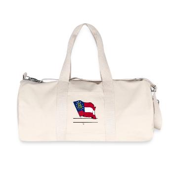 Drapeau Géorgie bandeau de texte - Sac de sport en toile recyclée Stanley/Stella - blanc naturel - Devant