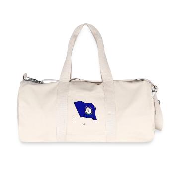 Kentucky flag text banner - Recycled Canvas Sports Bag by Stanley/Stella - natural - Front