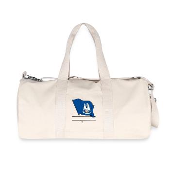 Drapeau Lousiane text banner - Sac de sport en toile recyclée Stanley/Stella - blanc naturel - Devant