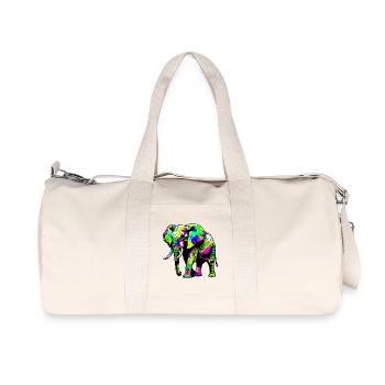 Elefant - Recycelte Canvas-Sporttasche von Stanley/Stella - Naturweiß - Vorne