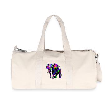 Éléphant - Sac de sport en toile recyclée Stanley/Stella - blanc naturel - Devant
