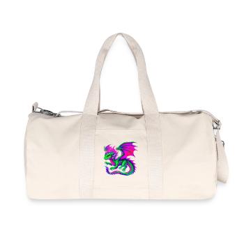 Drache - Recycelte Canvas-Sporttasche von Stanley/Stella - Naturweiß - Vorne