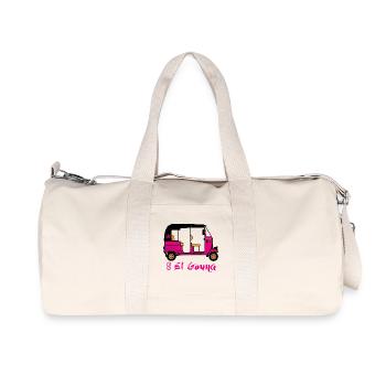 Tuk Tuk pink with text EL GOUNA - Recycled Canvas Sports Bag by Stanley/Stella - natural - Front