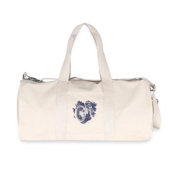 Illustration d’engrenage de vélo rétro - Sac de sport en toile recyclée Stanley/Stella - blanc naturel - Devant