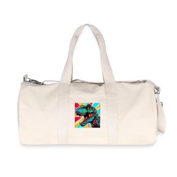 dinosaure - Sac de sport en toile recyclée Stanley/Stella - blanc naturel - Devant