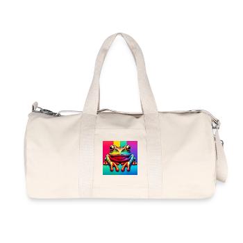 grenouille - Sac de sport en toile recyclée Stanley/Stella - blanc naturel - Devant
