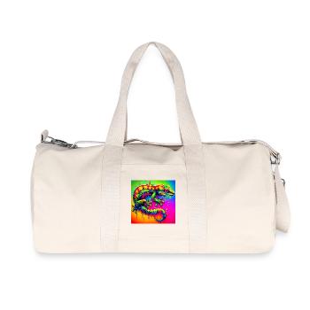 Gecko - Recycelte Canvas-Sporttasche von Stanley/Stella - Naturweiß - Vorne