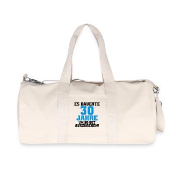 30 ans à dire l’anniversaire des hommes drôles - Sac de sport en toile recyclée Stanley/Stella - blanc naturel - Devant