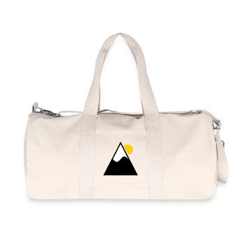 JE PEUX PAS. SKI. MONTAGNE. RAQUETTE. SNOW. SNOW - Sac de sport en toile recyclée Stanley/Stella - blanc naturel - Devant