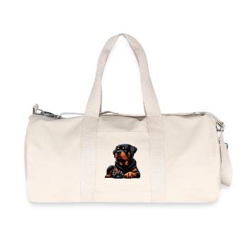 Rottweiler Propriétaire de Rottweiler Lovers - Sac de sport en toile recyclée Stanley/Stella - blanc naturel - Devant