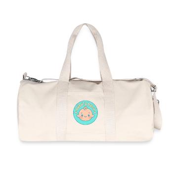 Bébé à bord pastel - Sac de sport en toile recyclée Stanley/Stella - blanc naturel - Devant