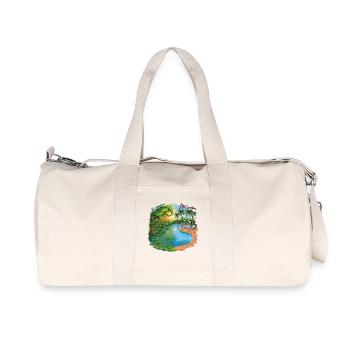 Ecosystem Egosystem Design Humour et Écologie - Sac de sport en toile recyclée Stanley/Stella - blanc naturel - Devant