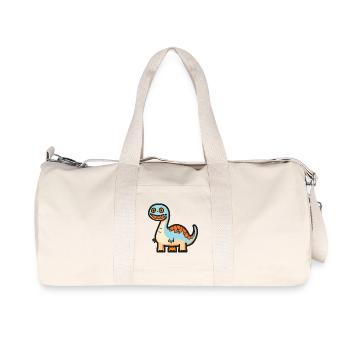 Dinosaur brontosaurus Halloween Funny - Recycled Canvas Sports Bag by Stanley/Stella - natural - Front