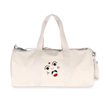 Face stilisiert - Recycelte Canvas-Sporttasche von Stanley/Stella - Naturweiß - Vorne