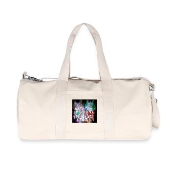 Neon Skeletal Hands Split Art - Recycled Canvas Sports Bag by Stanley/Stella - natural - Front