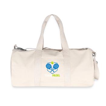 Logo Équipe Padel Paddles Ball - Sac de sport en toile recyclée Stanley/Stella - blanc naturel - Devant