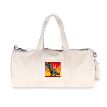 dinosaure - Sac de sport en toile recyclée Stanley/Stella - blanc naturel - Devant