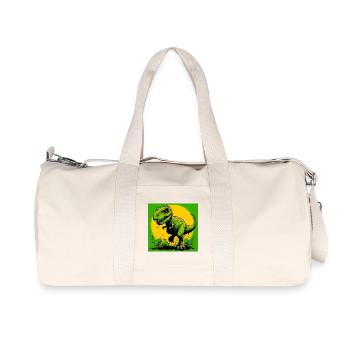 dinosaure - Sac de sport en toile recyclée Stanley/Stella - blanc naturel - Devant