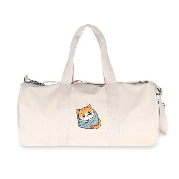 Sweet Kitten Blue Scarf - Recycled Canvas Sports Bag by Stanley/Stella - natural - Front