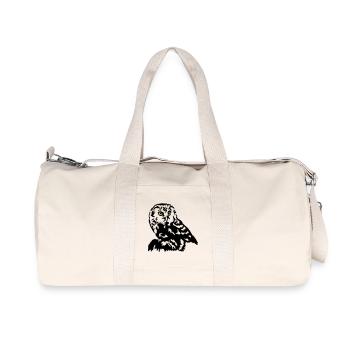 Steinkauz Eule - Recycelte Canvas-Sporttasche von Stanley/Stella - Naturweiß - Vorne