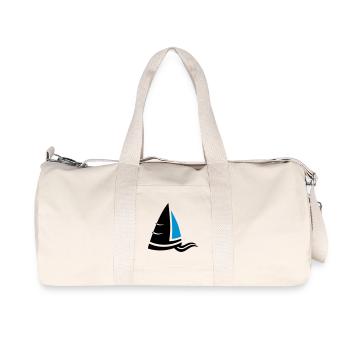 SeaAir Sail Coat of Arms Sailboat Logo Sailing - Recycled Canvas Sports Bag by Stanley/Stella - natural - Front