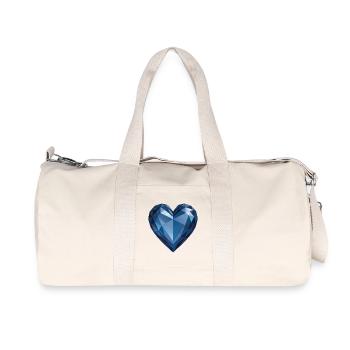 SAPHIR HERZ – Frieden & Liebe - Recycelte Canvas-Sporttasche von Stanley/Stella - Naturweiß - Vorne