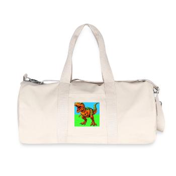 dinosaure - Sac de sport en toile recyclée Stanley/Stella - blanc naturel - Devant