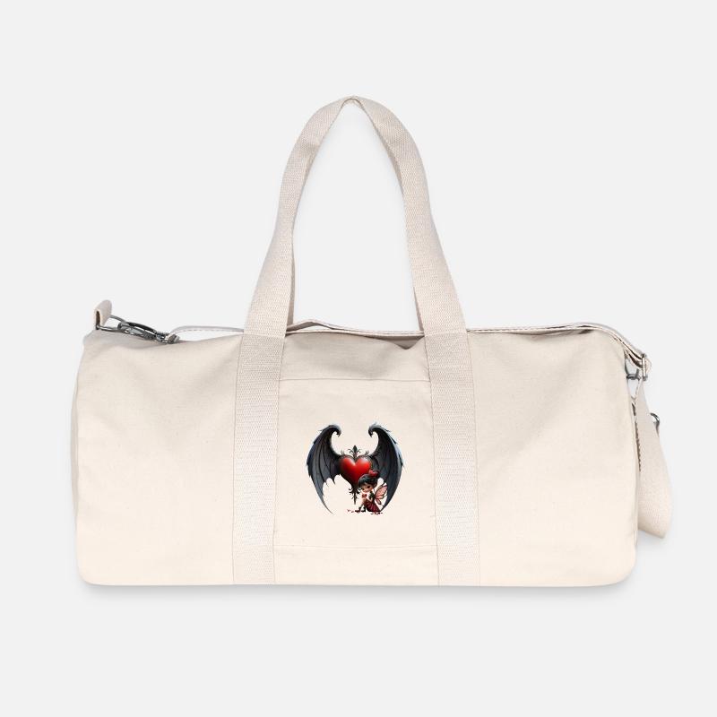 Schattenherz mit Fee - Recycelte Canvas-Sporttasche von Stanley/Stella - Naturweiß