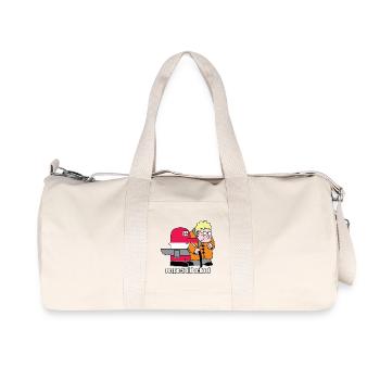 Respekt vor Old School Retro Cartoon - Recycelte Canvas-Sporttasche von Stanley/Stella - Naturweiß - Vorne