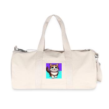 cat - Recycled Canvas Sports Bag by Stanley/Stella - natural - Front