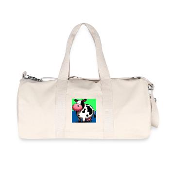 vache - Sac de sport en toile recyclée Stanley/Stella - blanc naturel - Devant