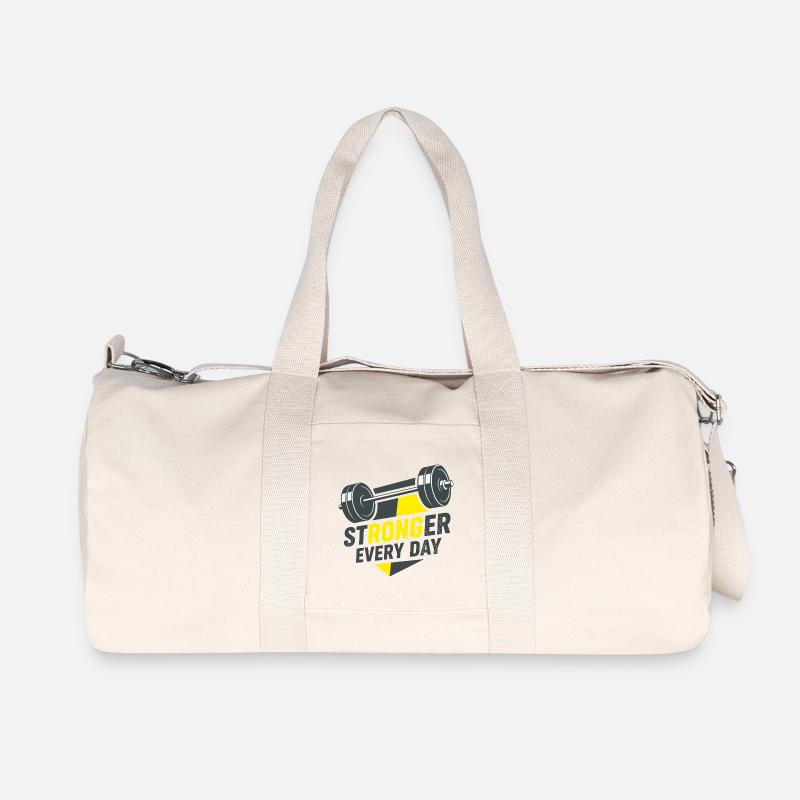 design_001 - Recycelte Canvas-Sporttasche von Stanley/Stella - Naturweiß
