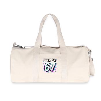 Idée de cadeau Error 67 Six Seven Glitch Cyber Meme - Sac de sport en toile recyclée Stanley/Stella - blanc naturel - Devant